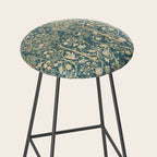 William Morris Melsetter Trellis Teal Botanical Birds Art Stool Gallery Image 2