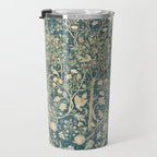 William Morris Melsetter Trellis Teal Botanical Birds Art Travel Mug Gallery Image 3
