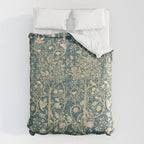 William Morris Melsetter Trellis Teal Botanical Birds Art Comforter Gallery Image 6