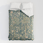 William Morris Melsetter Trellis Teal Botanical Birds Art Duvet Cover Gallery Image 6