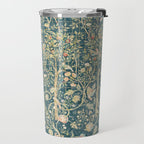 William Morris Melsetter Trellis Teal Botanical Birds Art Travel Mug Gallery Image 2