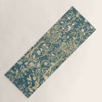 William Morris Melsetter Trellis Teal Botanical Birds Art Yoga Mat Gallery Image 1