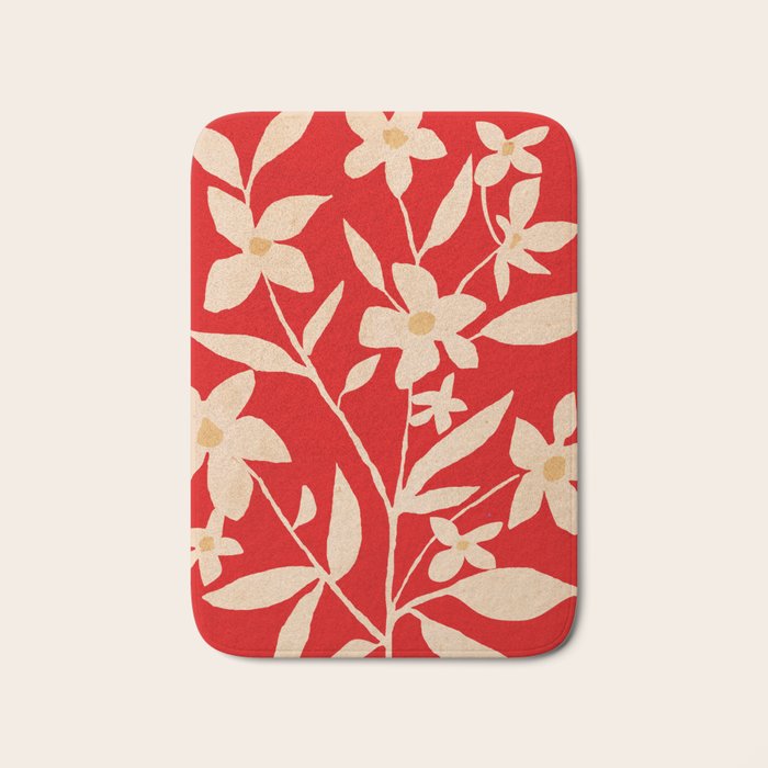 Abstract Minimal Flowers 7 Bath Mat Gallery Image 1