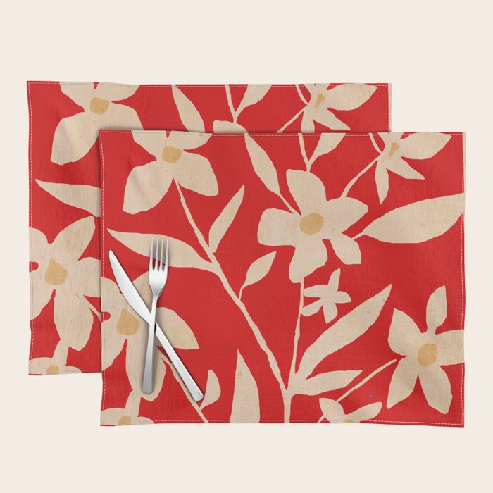 Abstract Minimal Flowers 7 Placemat Gallery Image 1