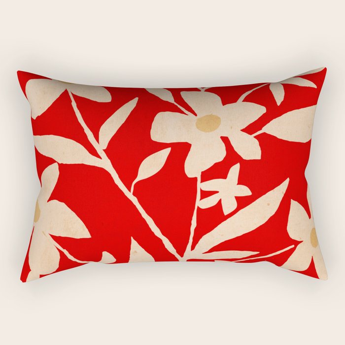Abstract Minimal Flowers 7 Rectangular Pillow Gallery Image 2