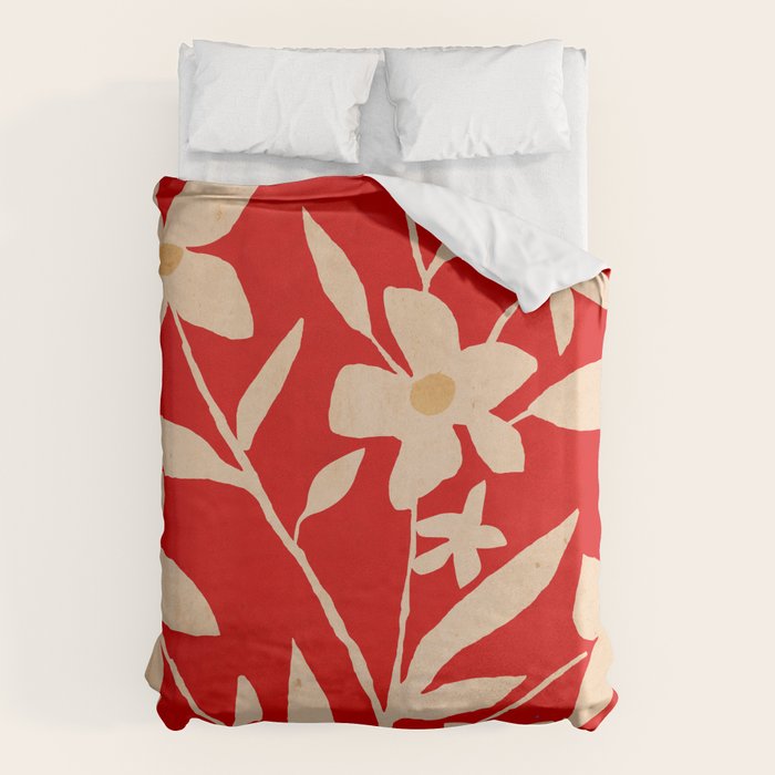 Abstract Minimal Flowers 7 Duvet Cover Gallery Image 6