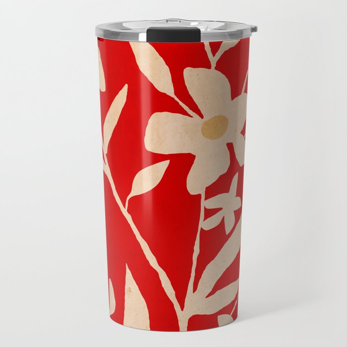 Abstract Minimal Flowers 7 Travel Mug Gallery Image 1