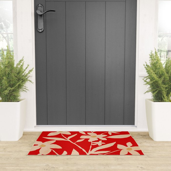 Abstract Minimal Flowers 7 Welcome Mat Gallery Image 3