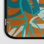 Lotus Garden Painted Floral Pattern in Celadon Orange Teal Rust Laptop Sleeve Gallery Image 3