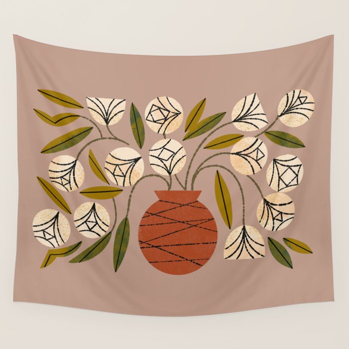 Overflowing Vase Wall Tapestry Gallery Image 1