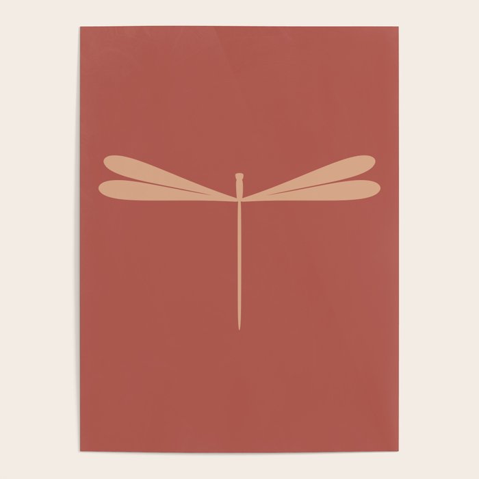 Dragonfly Pattern XVI Rose Pink Poster Gallery Image 4