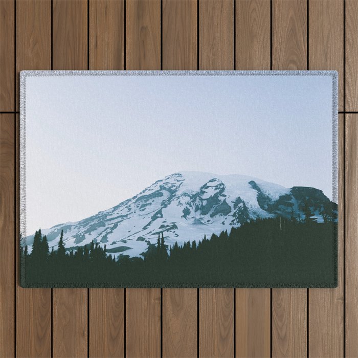 Mount Rainier VI Outdoor Rug Gallery Image 1