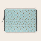 Sky Blue Moroccan Geometric Birds in Flight Laptop Sleeve Gallery Image 1