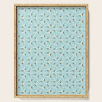 Sky Blue Moroccan Geometric Birds in Flight Serving Tray Gallery Image 1