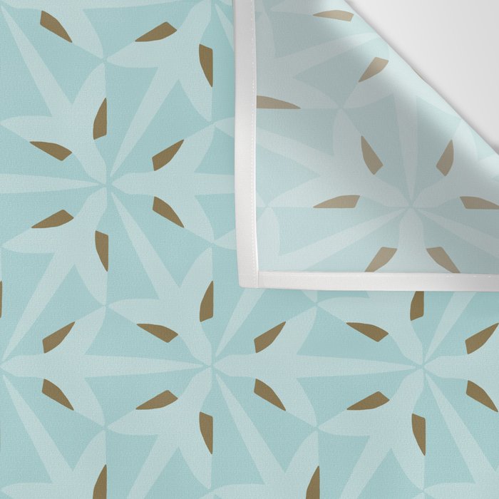 Sky Blue Moroccan Geometric Birds in Flight Wall Tapestry Gallery Image 3