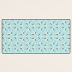 Sky Blue Moroccan Geometric Birds in Flight Desk Mat Gallery Image 3