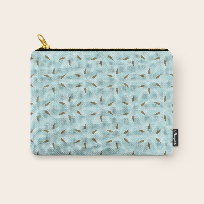 Sky Blue Moroccan Geometric Birds in Flight Carry All Pouch Gallery Image 1