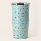 Sky Blue Moroccan Geometric Birds in Flight Travel Mug Gallery Image 1