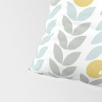 Mid Century Modern Retro Leaf and Circle Pattern Pillow Sham Gallery Image 4