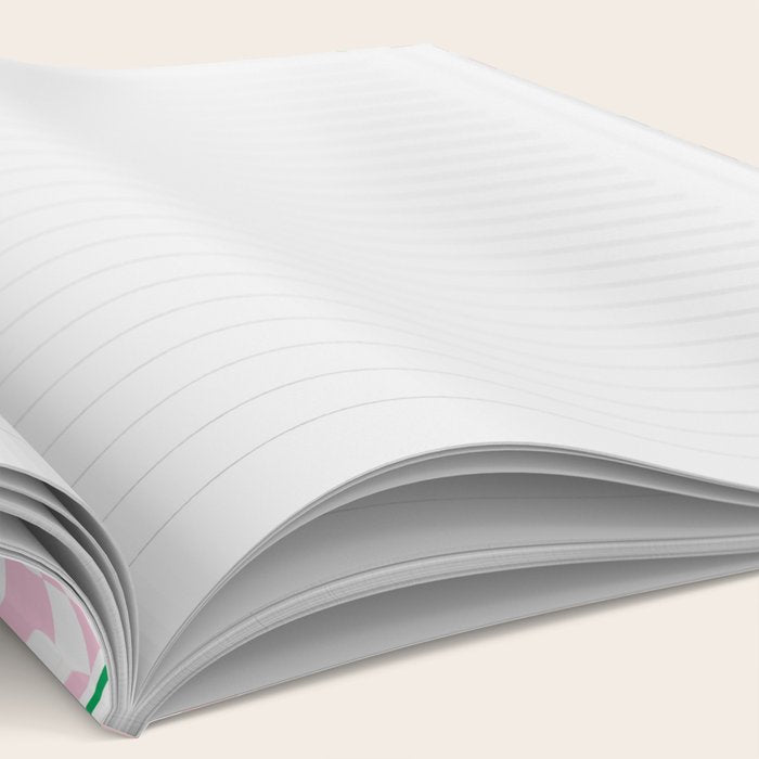 Cute pink cherry fruit checkered pattern Notebook Gallery Image 2