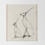 Hare Pair Throw Blanket Gallery Image 2