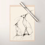 Hare Pair Wrapping Paper Gallery Image 1