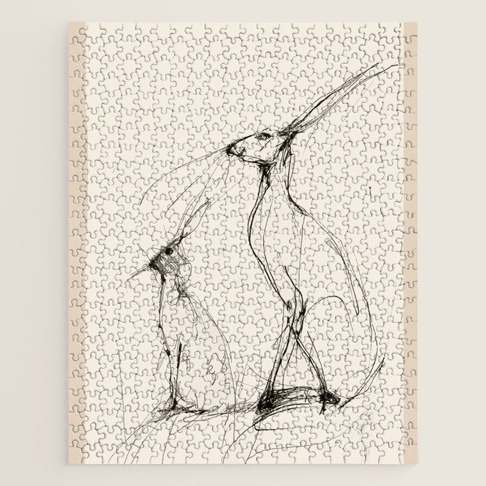 Hare Pair Jigsaw Puzzle Gallery Image 1
