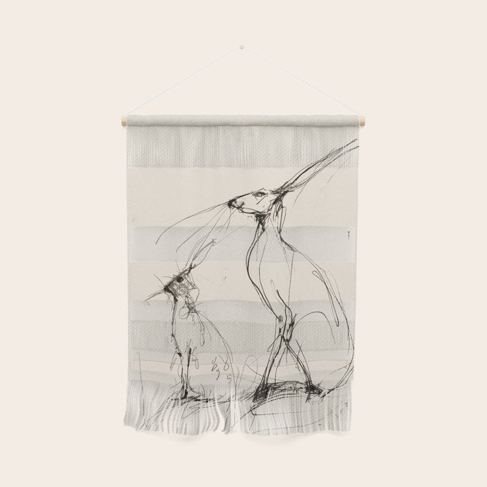 Hare Pair Wall Hanging Gallery Image 1