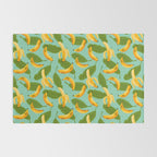 Banana Pattern on Aqua Blue Rug Gallery Image 2