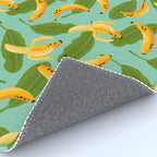 Banana Pattern on Aqua Blue Rug Gallery Image 4