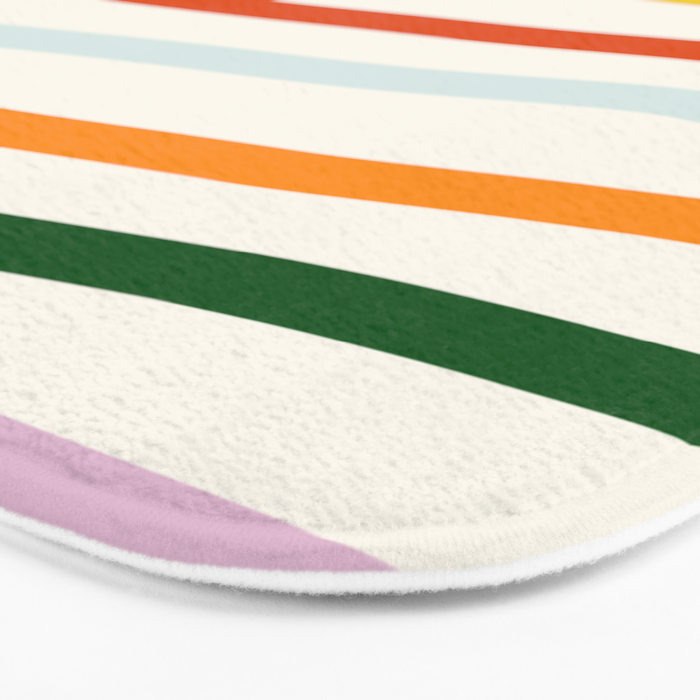 Retro Rainbow Stripe Bath Mat Gallery Image 3