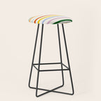 Retro Rainbow Stripe Stool Gallery Image 1