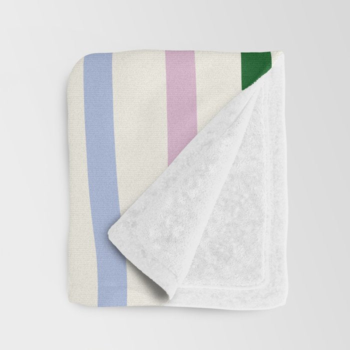 Retro Rainbow Stripe Throw Blanket Gallery Image 3