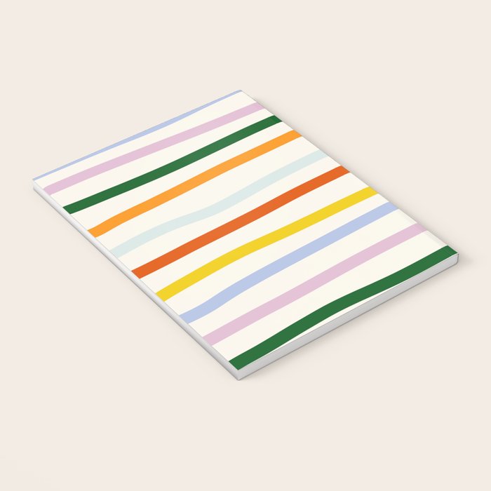 Retro Rainbow Stripe Notebook Gallery Image 3