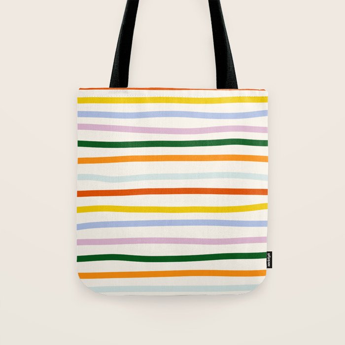 Retro Rainbow Stripe Tote Bag Gallery Image 1
