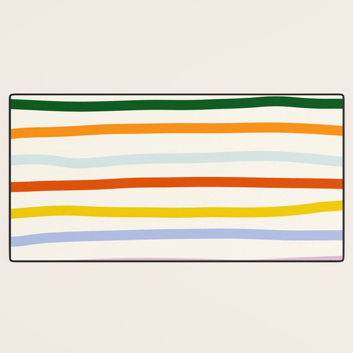Retro Rainbow Stripe Desk Mat Gallery Image 3
