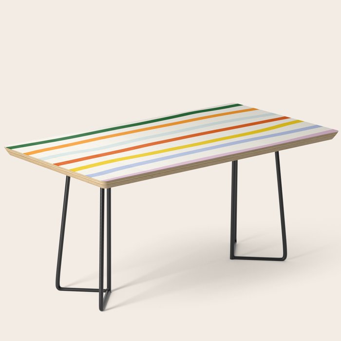 Retro Rainbow Stripe Coffee Table Gallery Image 1
