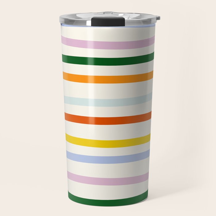 Retro Rainbow Stripe Travel Mug Gallery Image 1