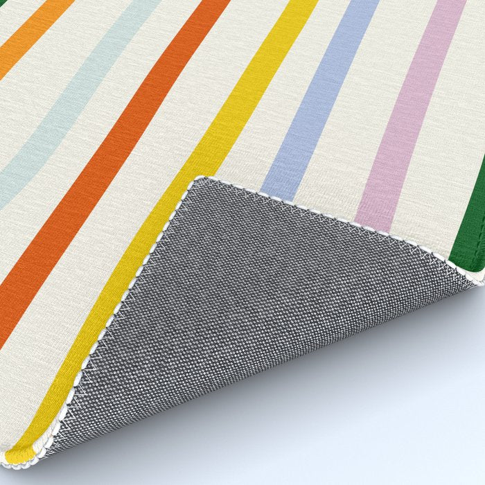 Retro Rainbow Stripe Rug Gallery Image 4