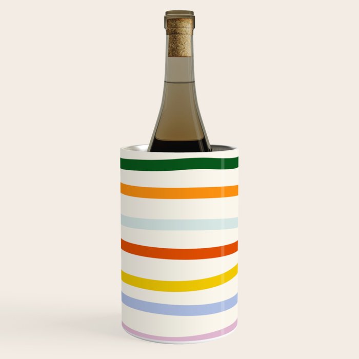 Retro Rainbow Stripe Wine Chiller Gallery Image 3