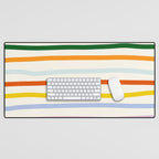 Retro Rainbow Stripe Desk Mat Gallery Image 1
