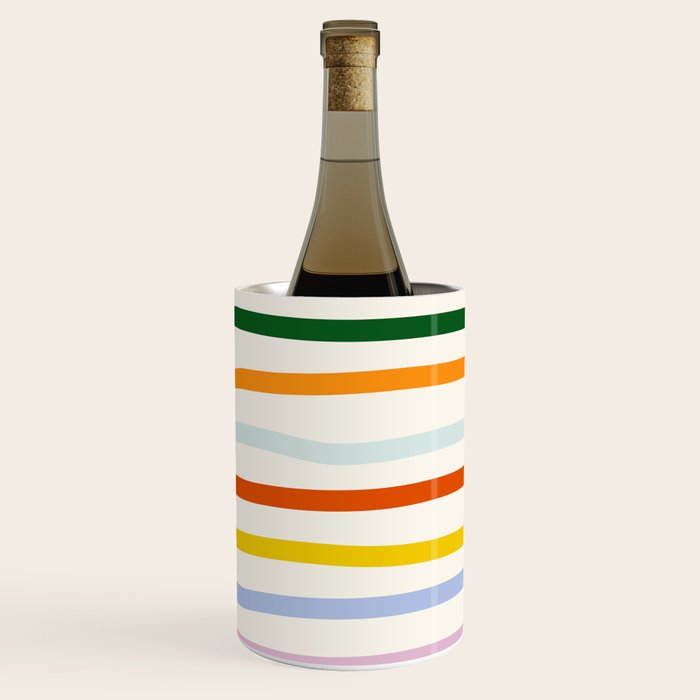 Retro Rainbow Stripe Wine Chiller Gallery Image 2