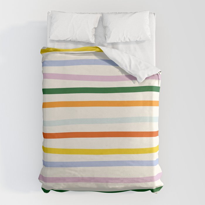 Retro Rainbow Stripe Duvet Cover Gallery Image 6