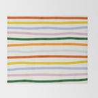 Retro Rainbow Stripe Throw Blanket Gallery Image 2