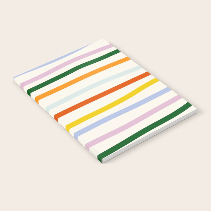 Retro Rainbow Stripe Notebook Gallery Image 2