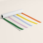 Retro Rainbow Stripe Yoga Mat Gallery Image 2