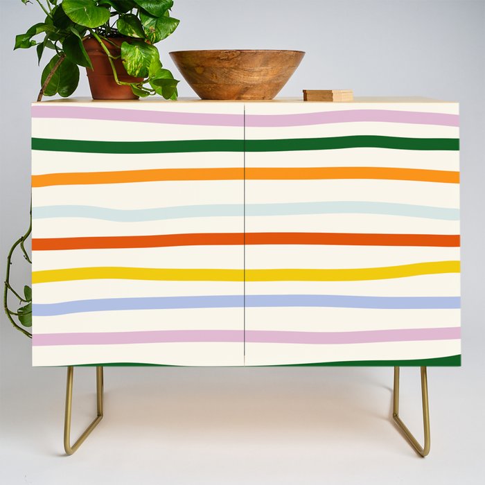 Retro Rainbow Stripe Credenza Gallery Image 1