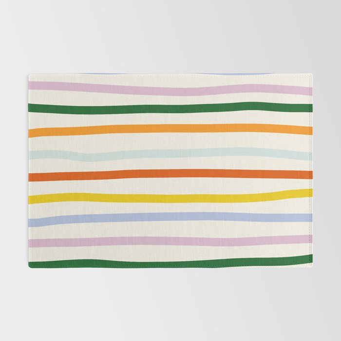 Retro Rainbow Stripe Rug Gallery Image 2
