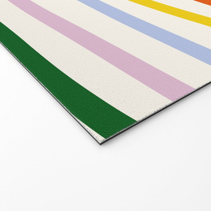 Retro Rainbow Stripe Welcome Mat Gallery Image 2