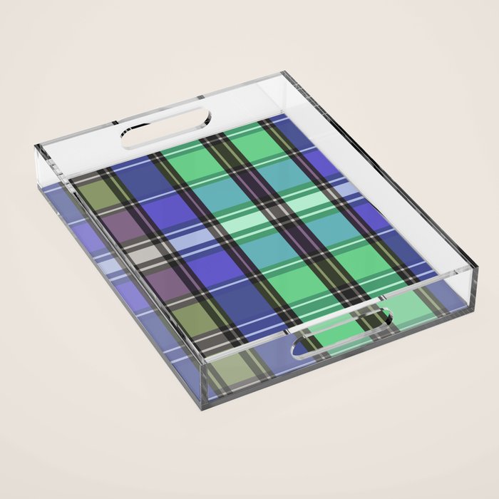 Fusion Colorful Toned Grids B Acrylic Tray Gallery Image 1